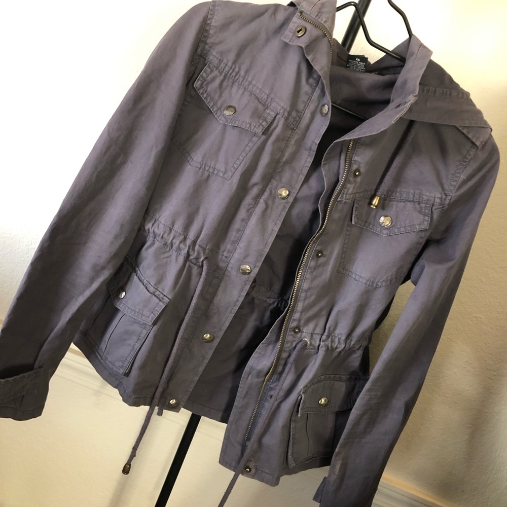 Purple utility jacket